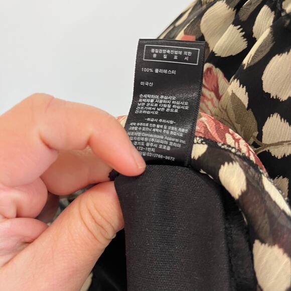 Y2K Papaya Polka Dot Floral Strappy Twee Mini Babydoll Mini Dress Size Small - Picture 9 of 9